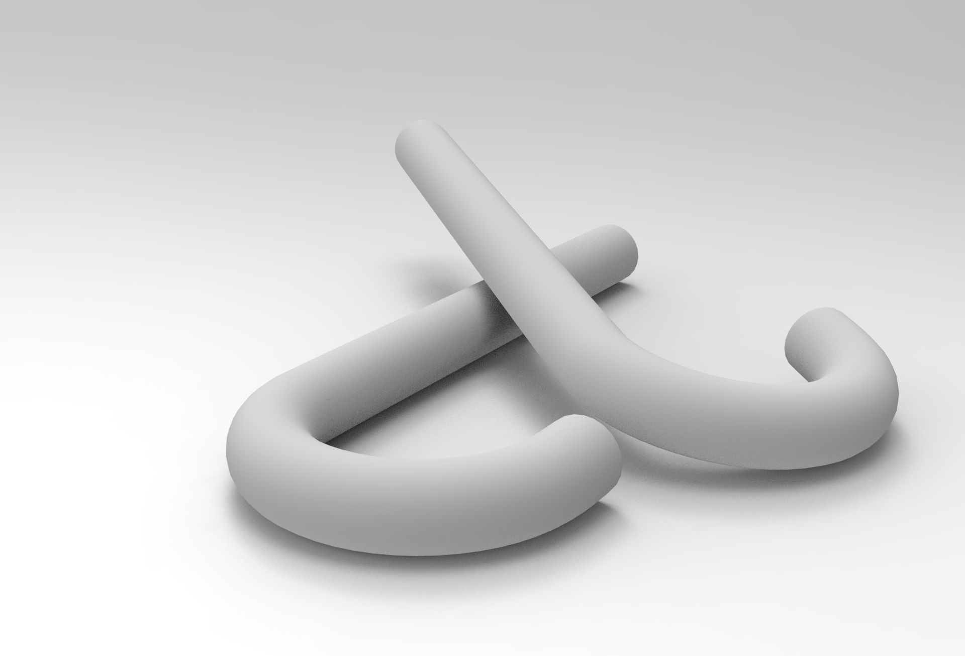 Boo Candy Cane Low-poly 3D model_8