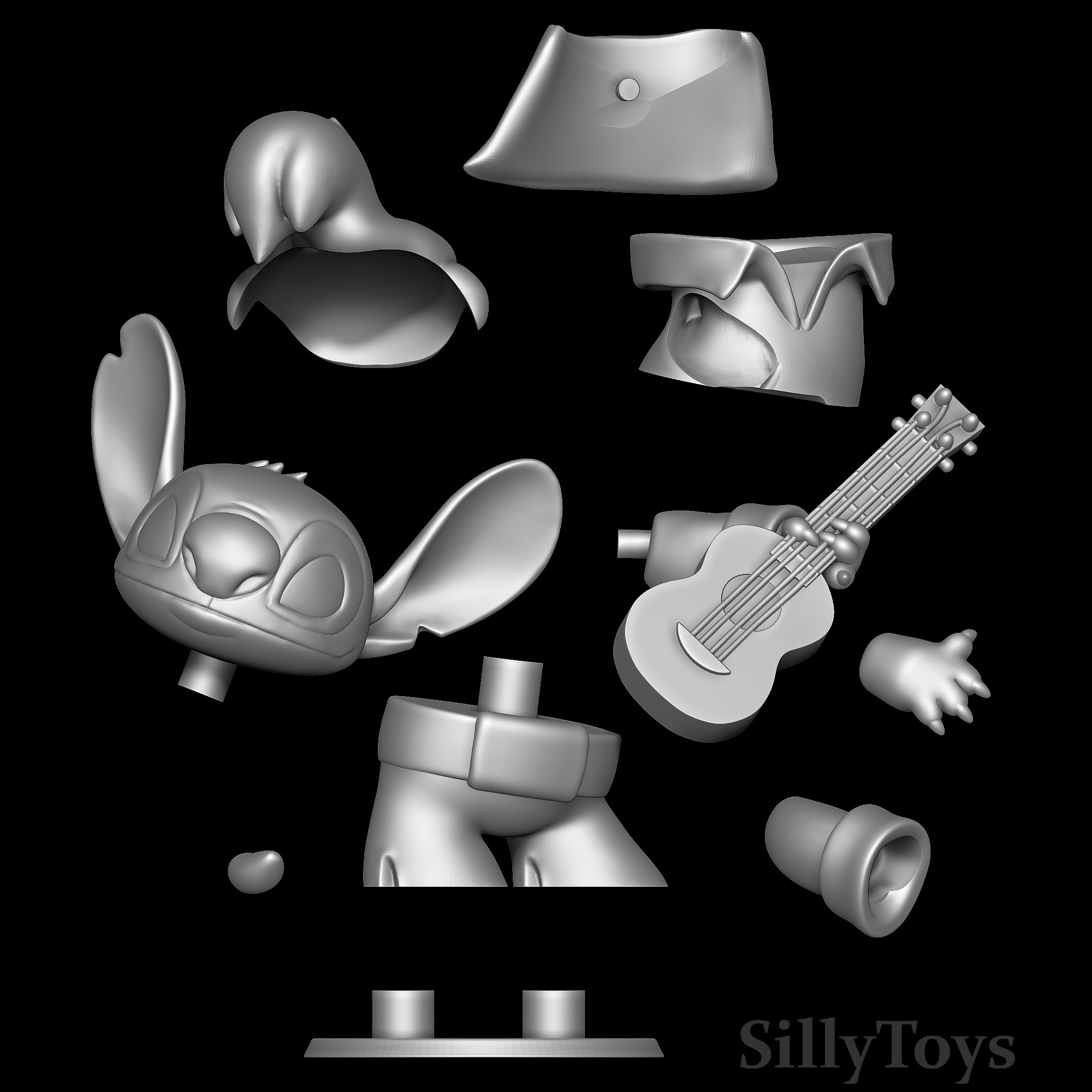 Elvis Stitch - Lilo and Stitch 3D print model_4