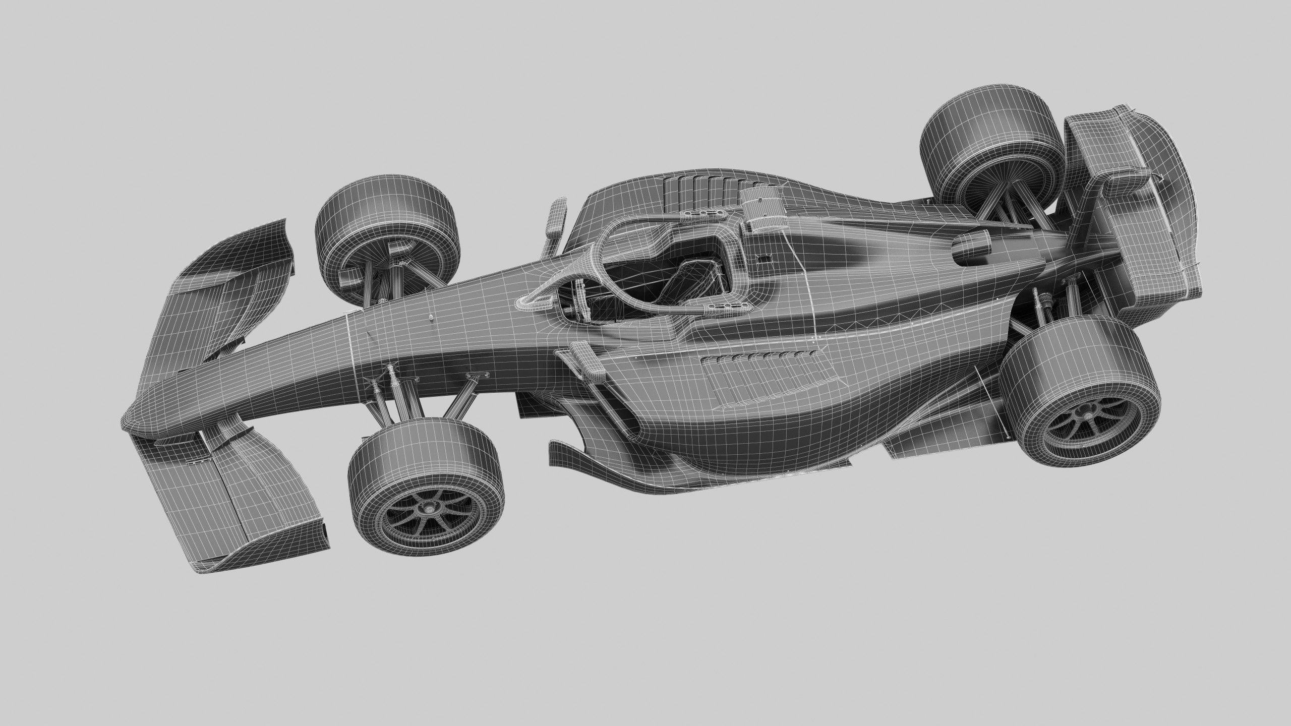 Dallara F2 2024 Template to livery  Low-poly 3D model_17