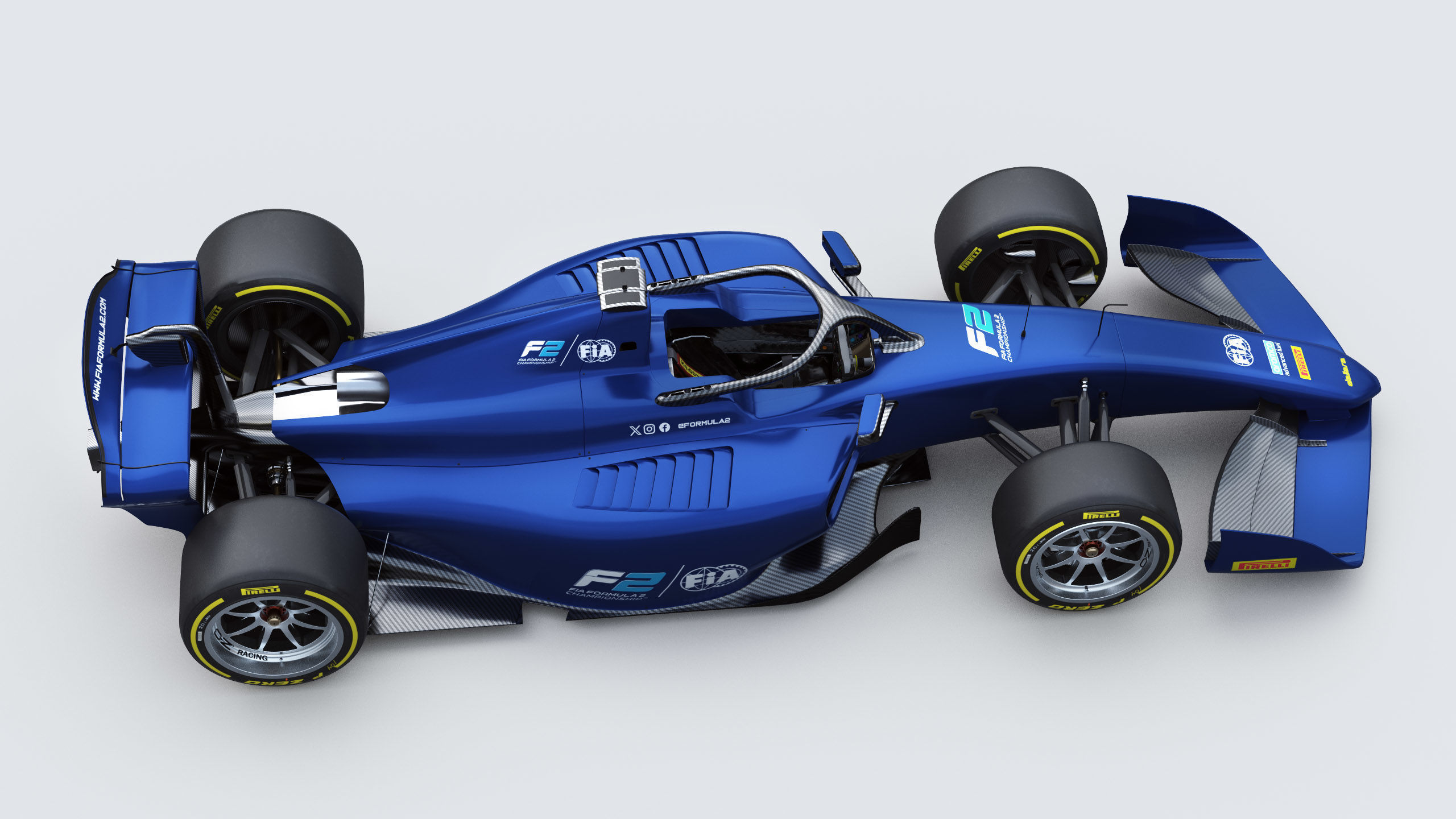 Dallara F2 2024 Template to livery  Low-poly 3D model_7