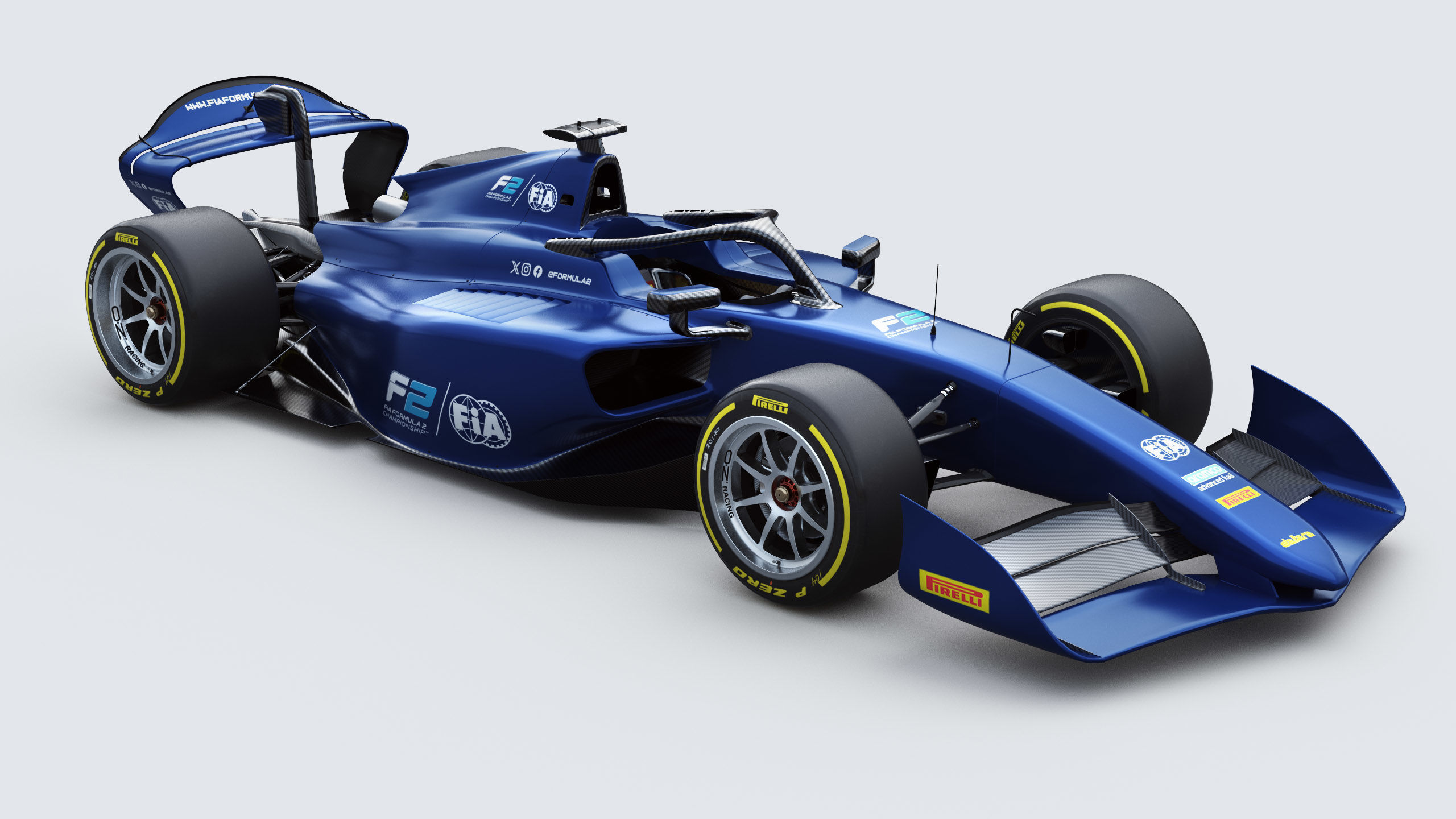Dallara F2 2024 Template to livery  Low-poly 3D model_8
