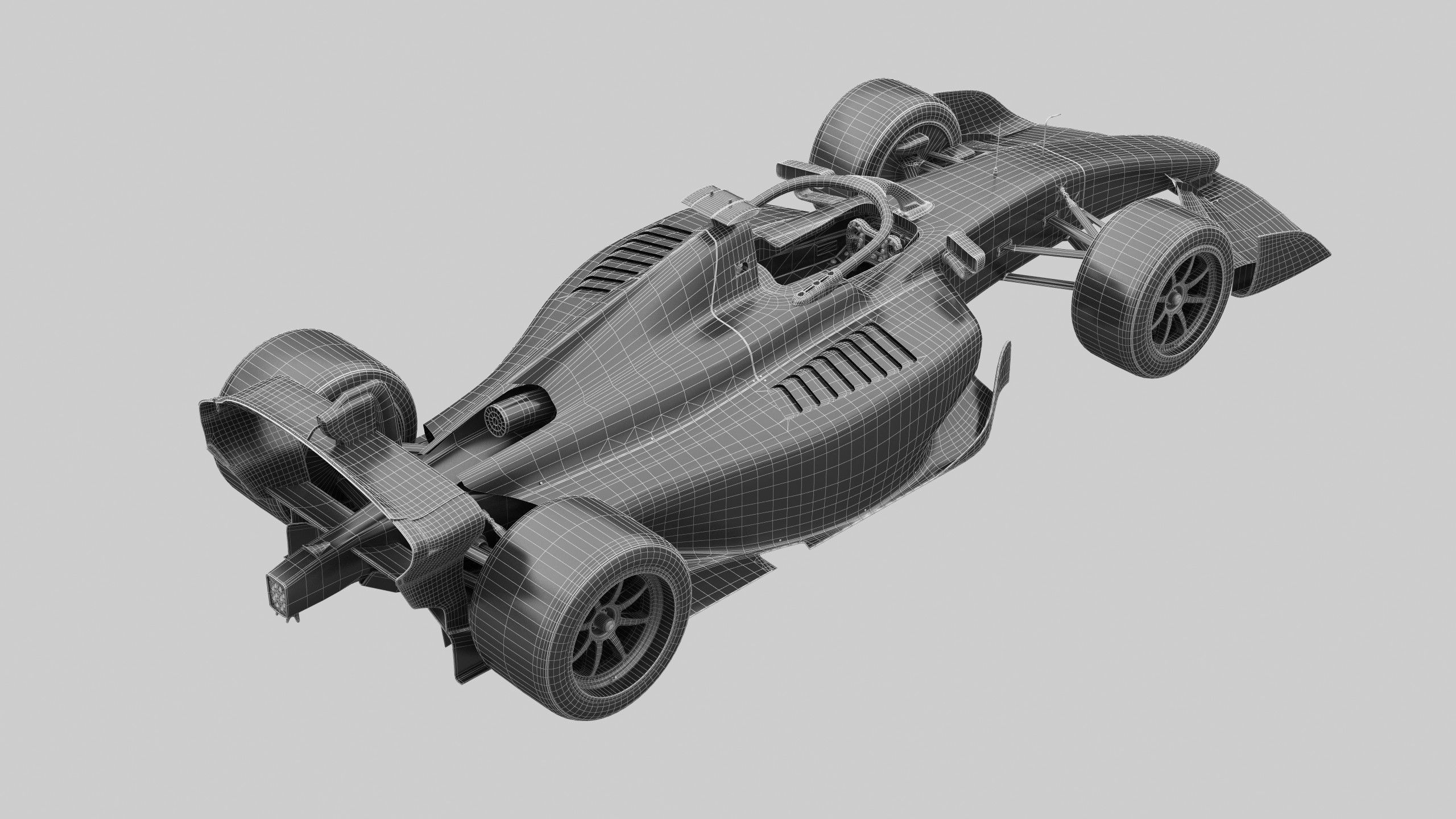 Dallara F2 2024 Template to livery  Low-poly 3D model_18