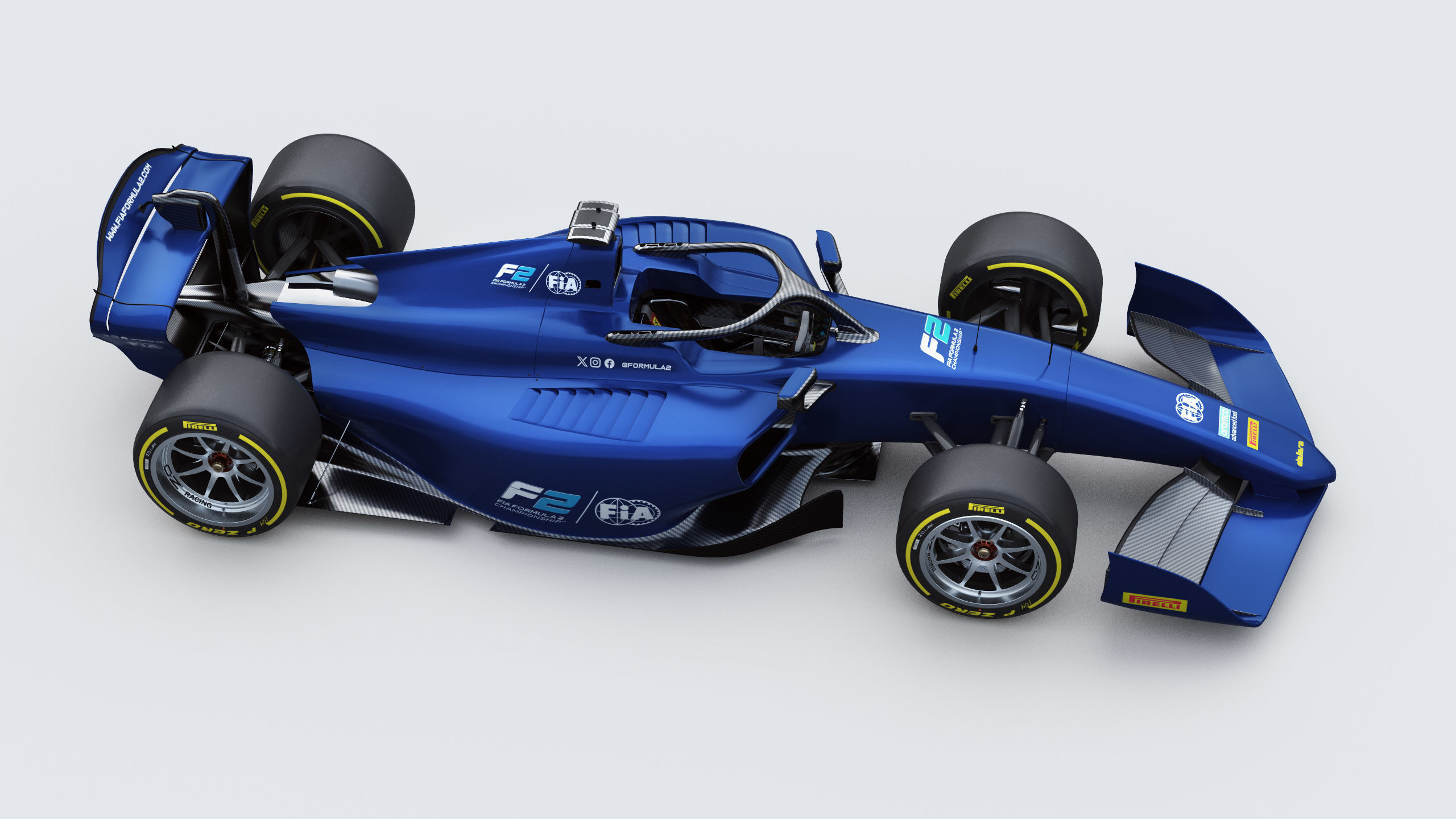 Dallara F2 2024 Template to livery  Low-poly 3D model_10
