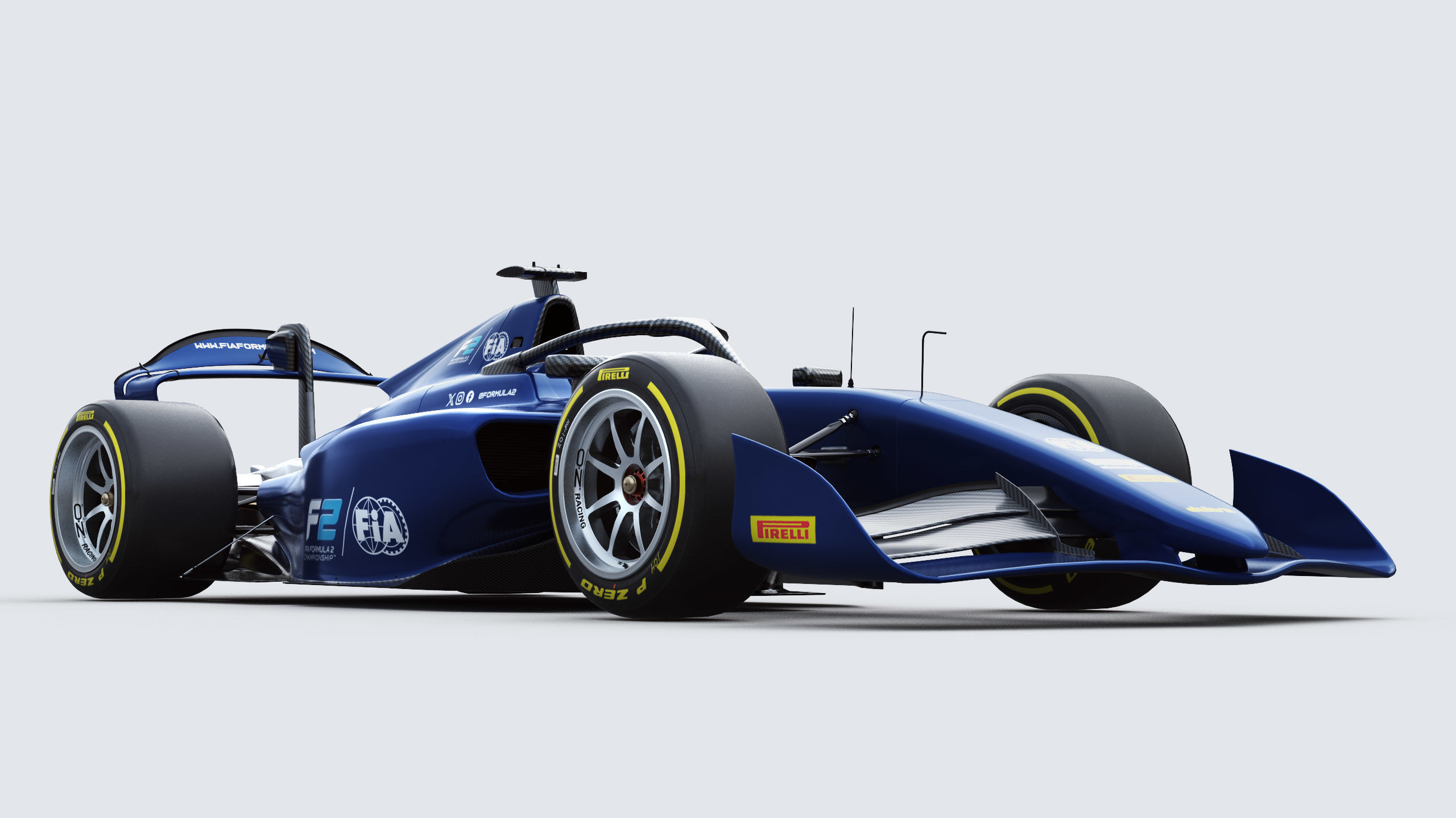 Dallara F2 2024 Template to livery  Low-poly 3D model_9