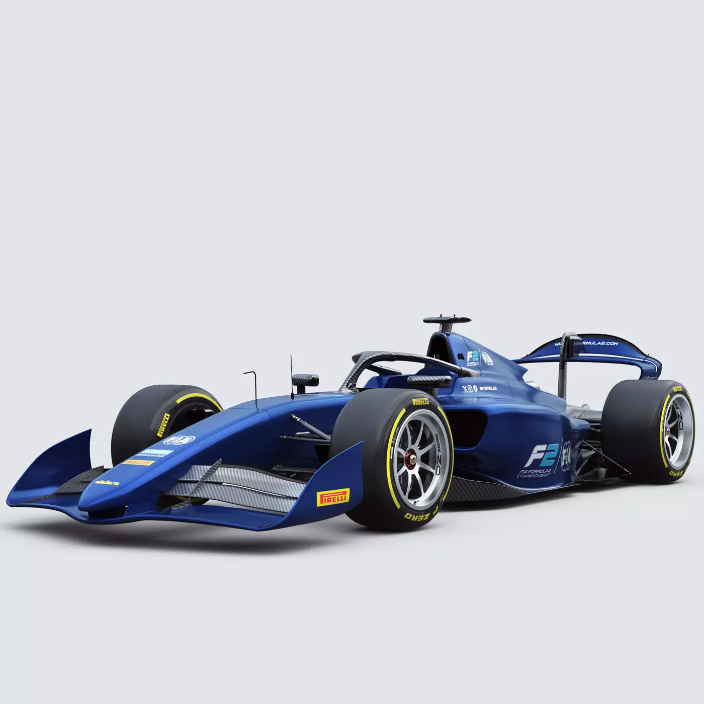 Dallara F2 2024 Template to livery  Low-poly 3D model_0