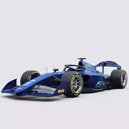 Dallara F2 2024 Template to livery  Low-poly 3D model