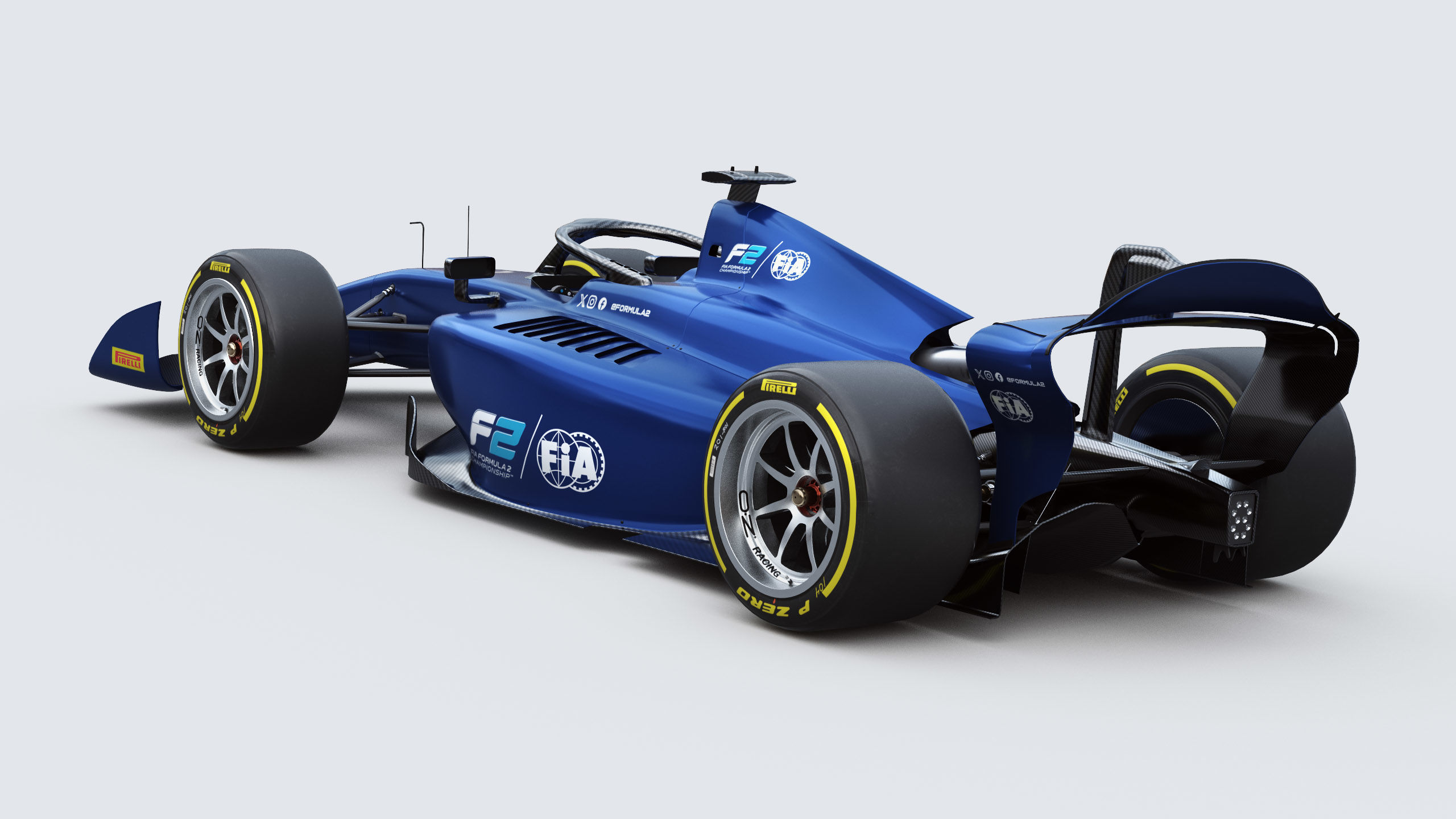 Dallara F2 2024 Template to livery  Low-poly 3D model_4