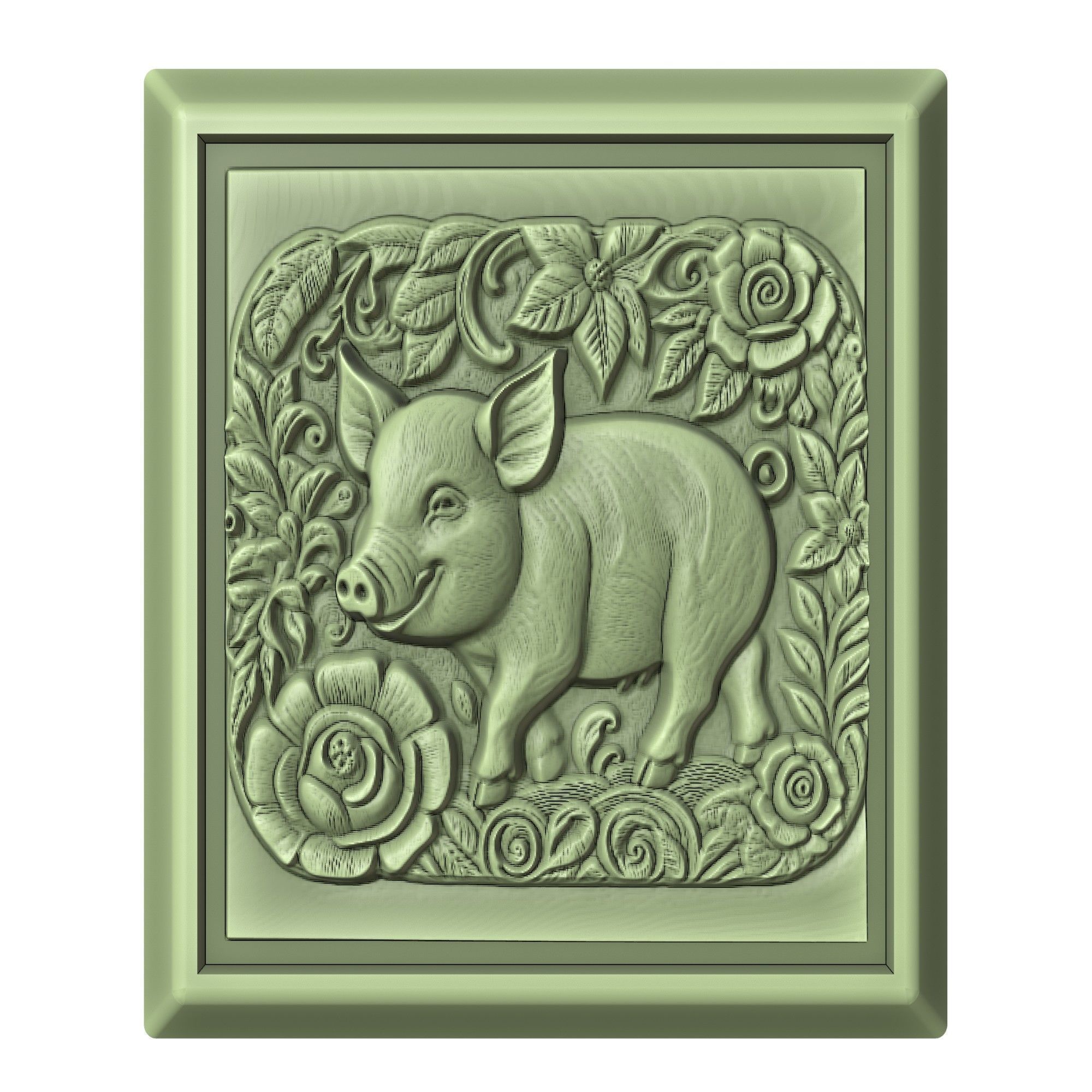 Pig Animal 3D print model_2