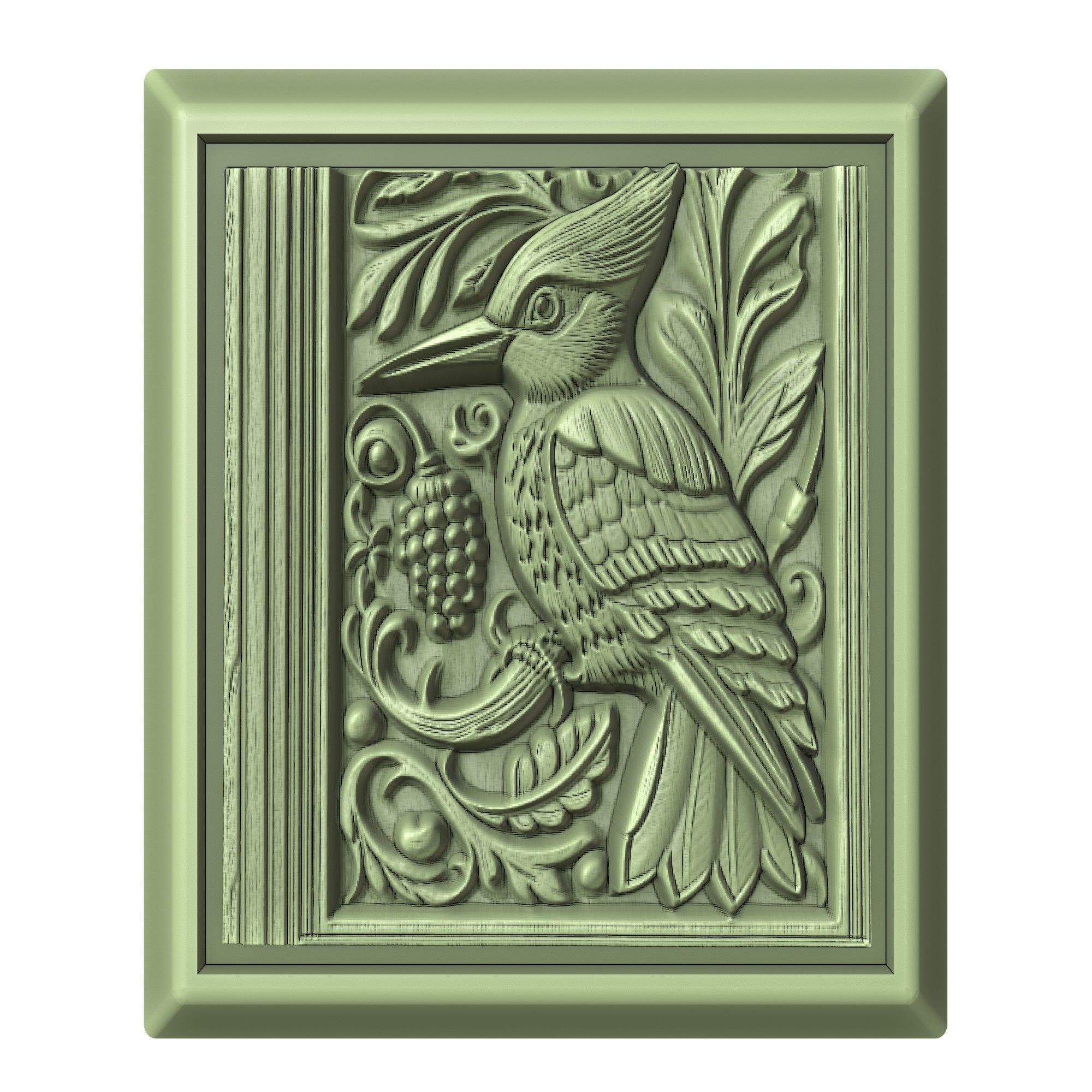 Woodpecker Animal 3D print model_2