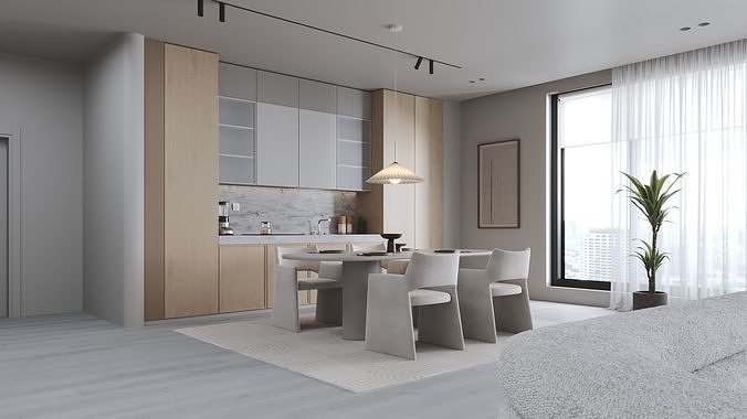 ProVis3D 046 - Japandi Interior 3D model 3