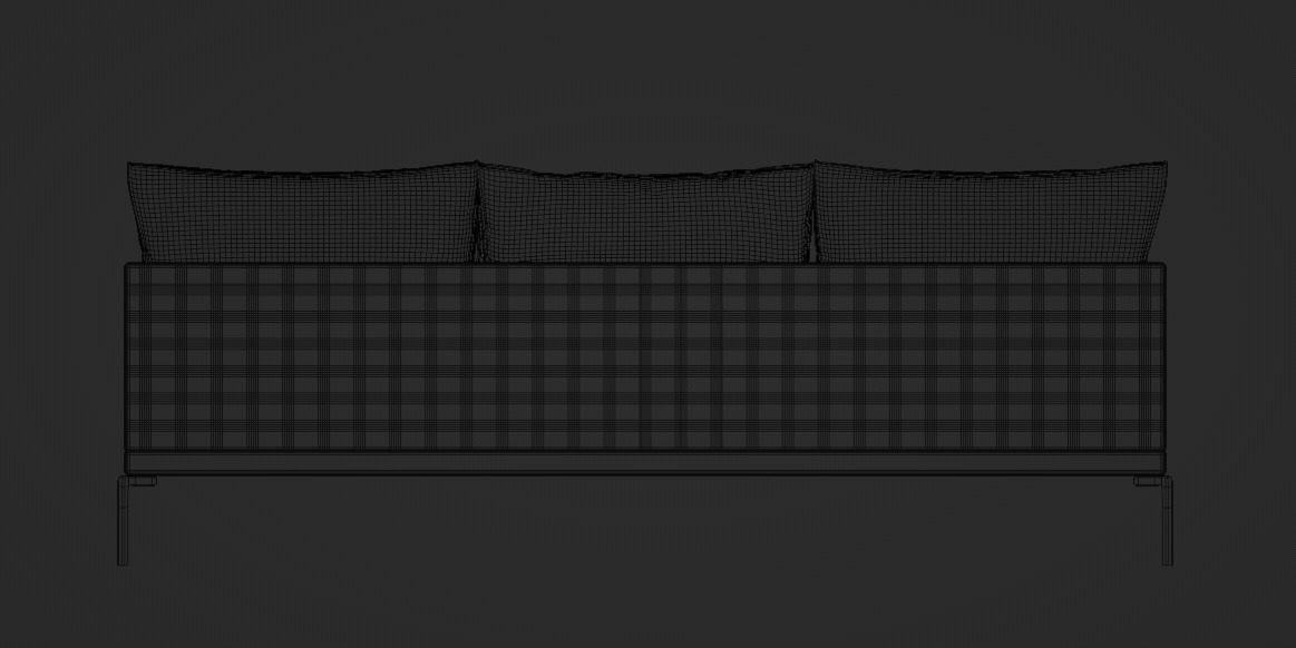 Fabric Sofa Couch 3D model_10