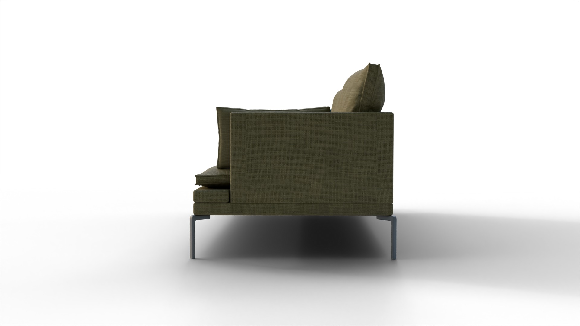 Fabric Sofa Couch 3D model_3
