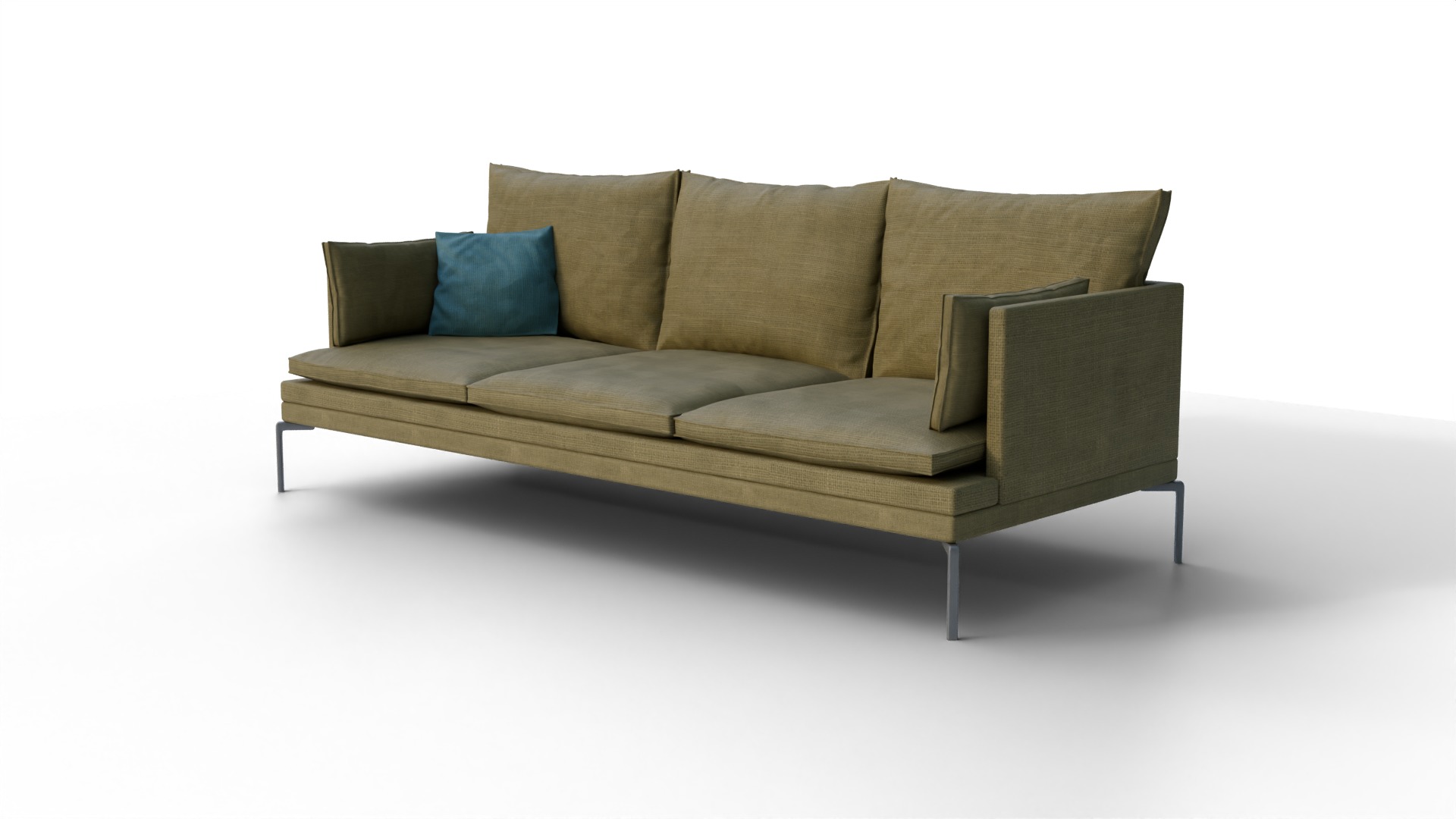 Fabric Sofa Couch 3D model_1