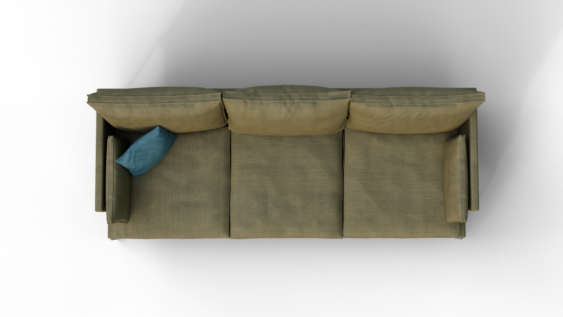 Fabric Sofa Couch 3D model_6