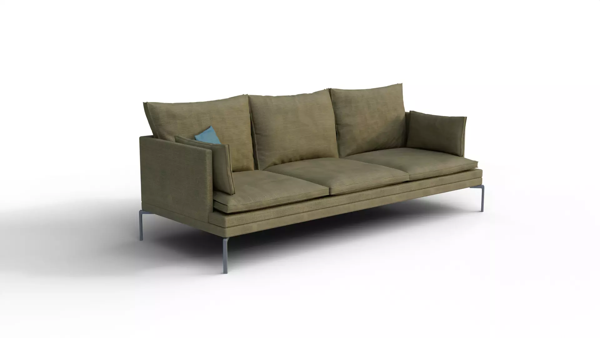 Fabric Sofa Couch 3D model_0