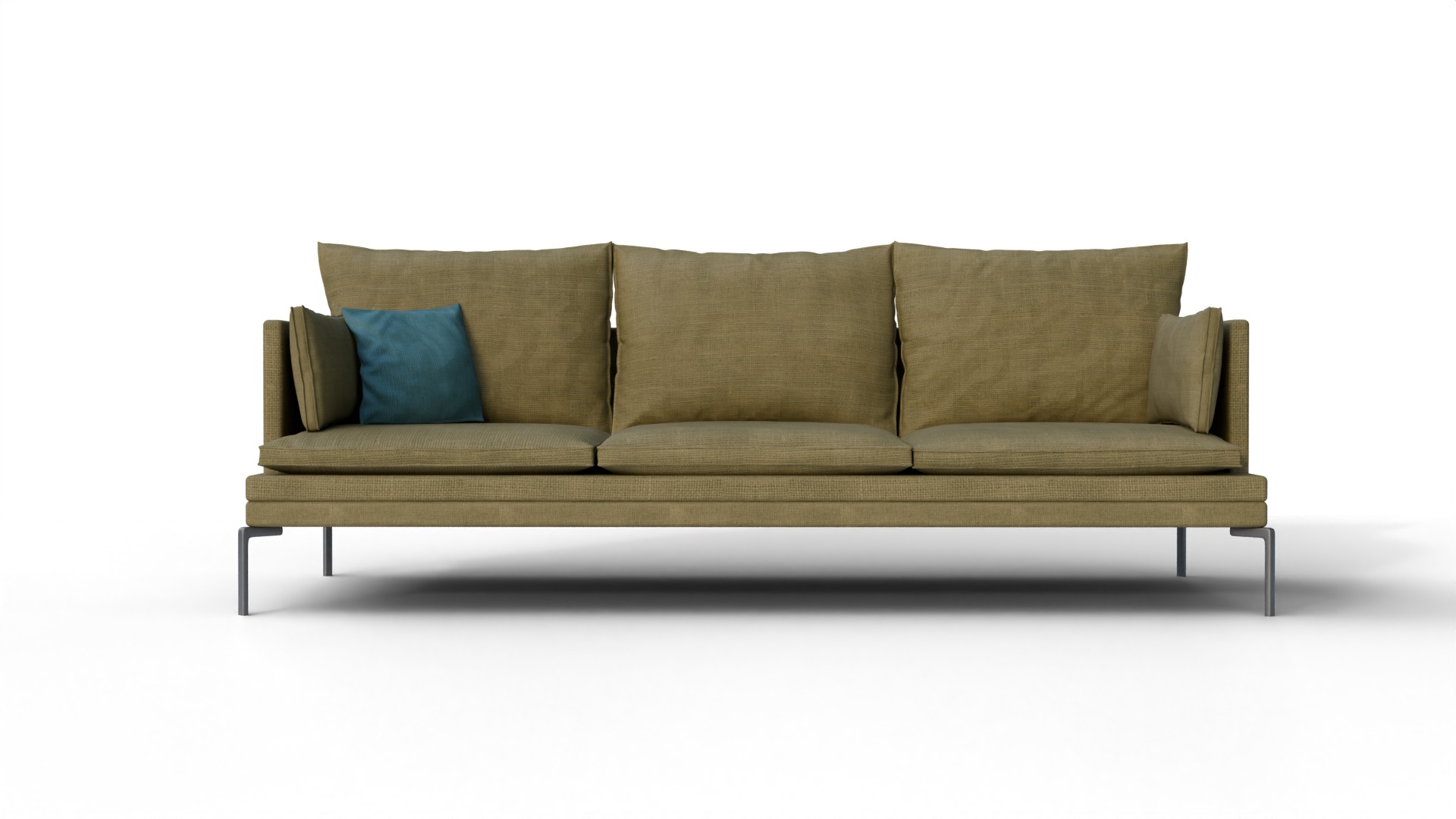 Fabric Sofa Couch 3D model_2