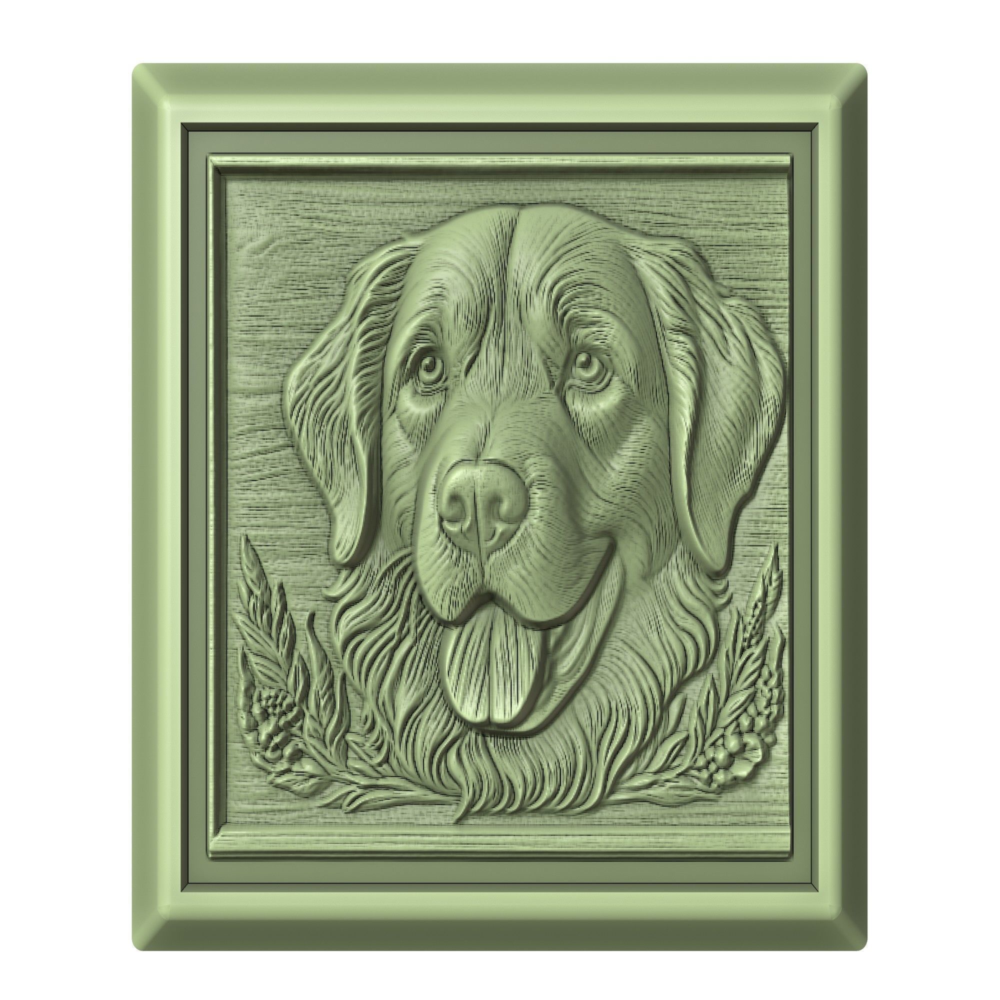 Dog Golden Retriever Animal 3D print model_2