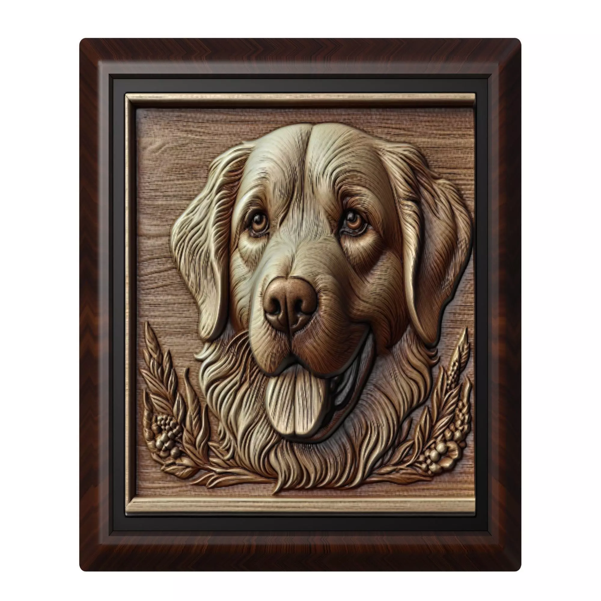 Dog Golden Retriever Animal 3D print model_0