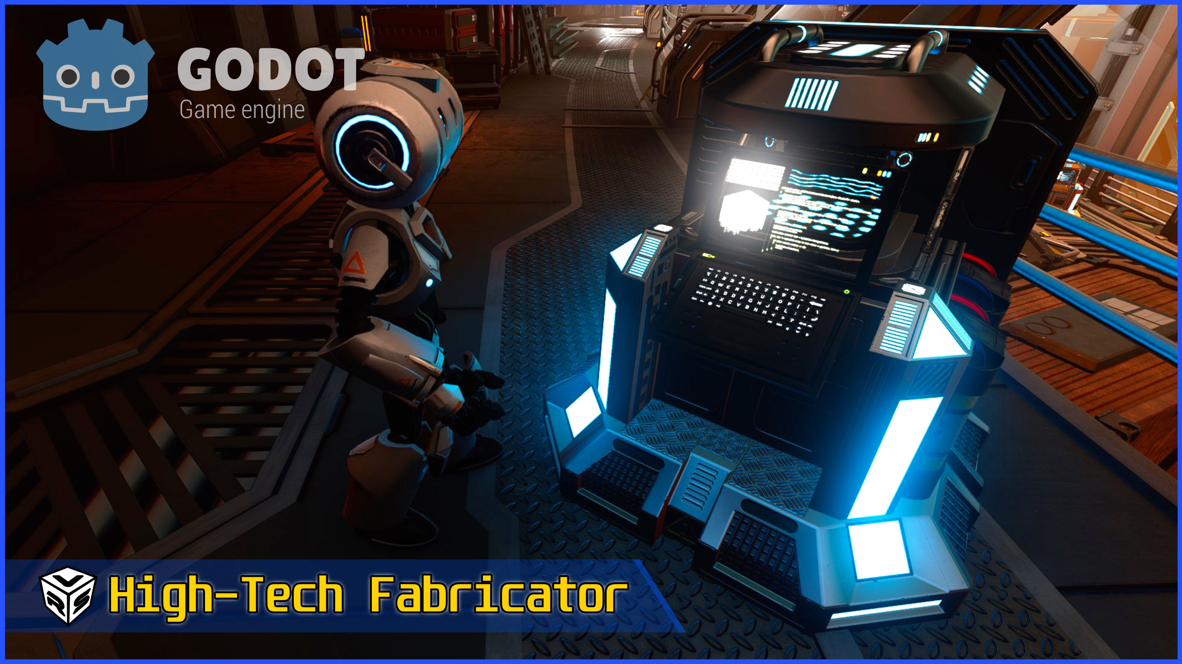 SciFi Fabricator Crafting Station - Game-Ready Low-Poly 3D Model Low-poly 3D model_19