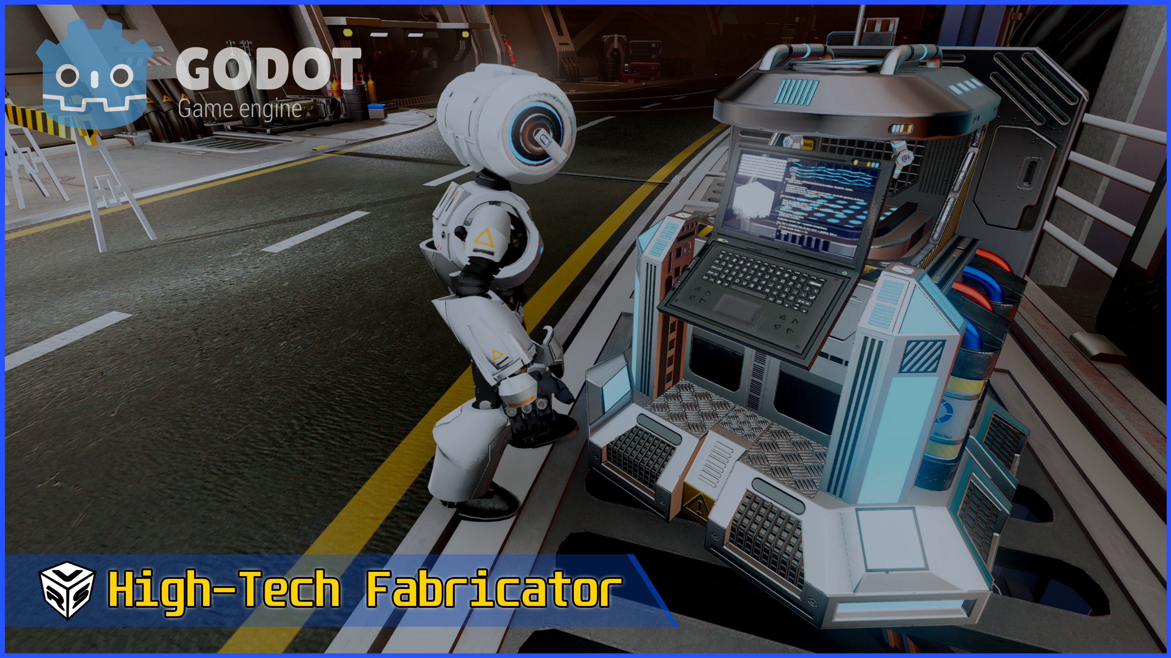 SciFi Fabricator Crafting Station - Game-Ready Low-Poly 3D Model Low-poly 3D model_18