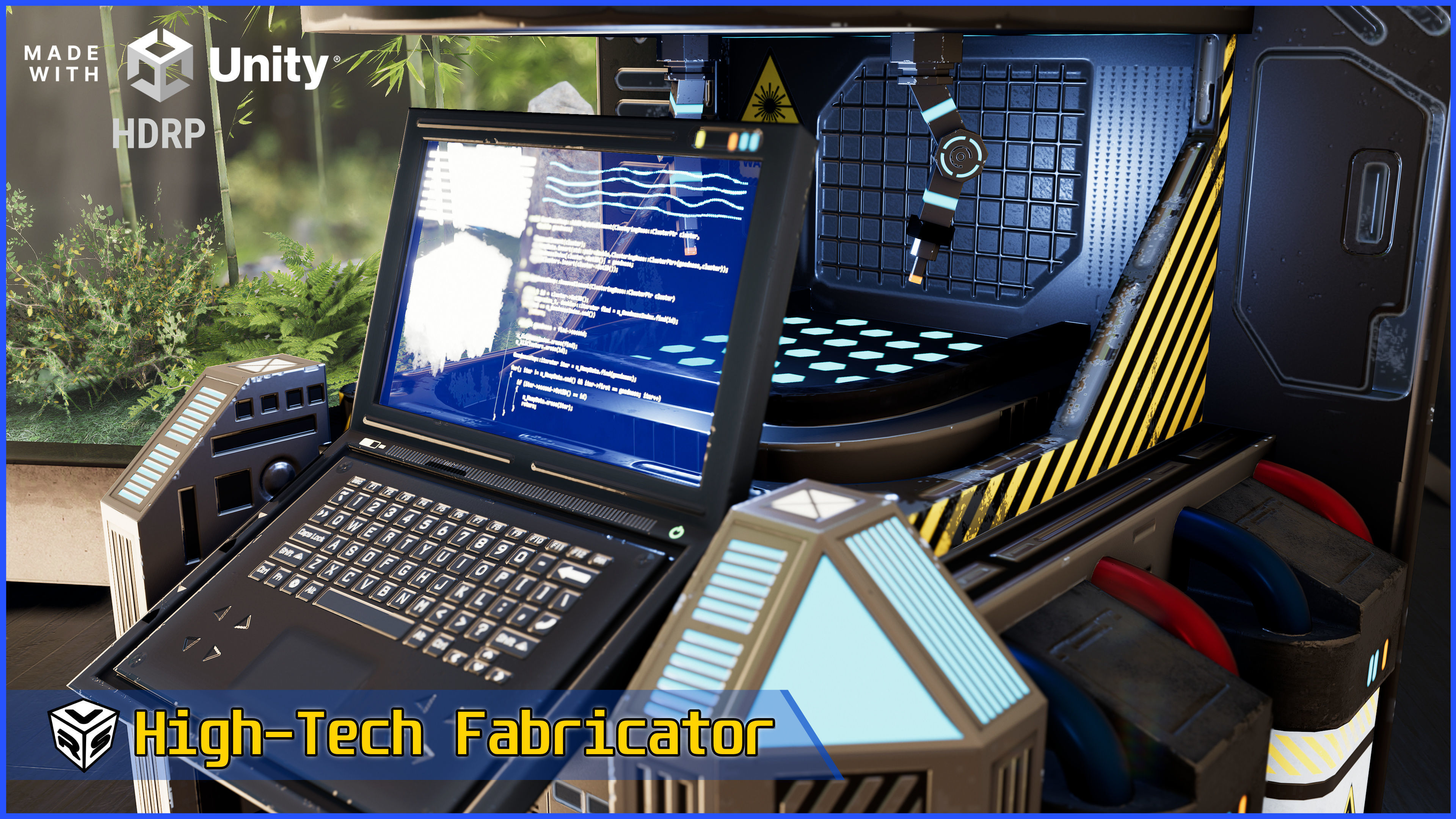 SciFi Fabricator Crafting Station - Game-Ready Low-Poly 3D Model Low-poly 3D model_15