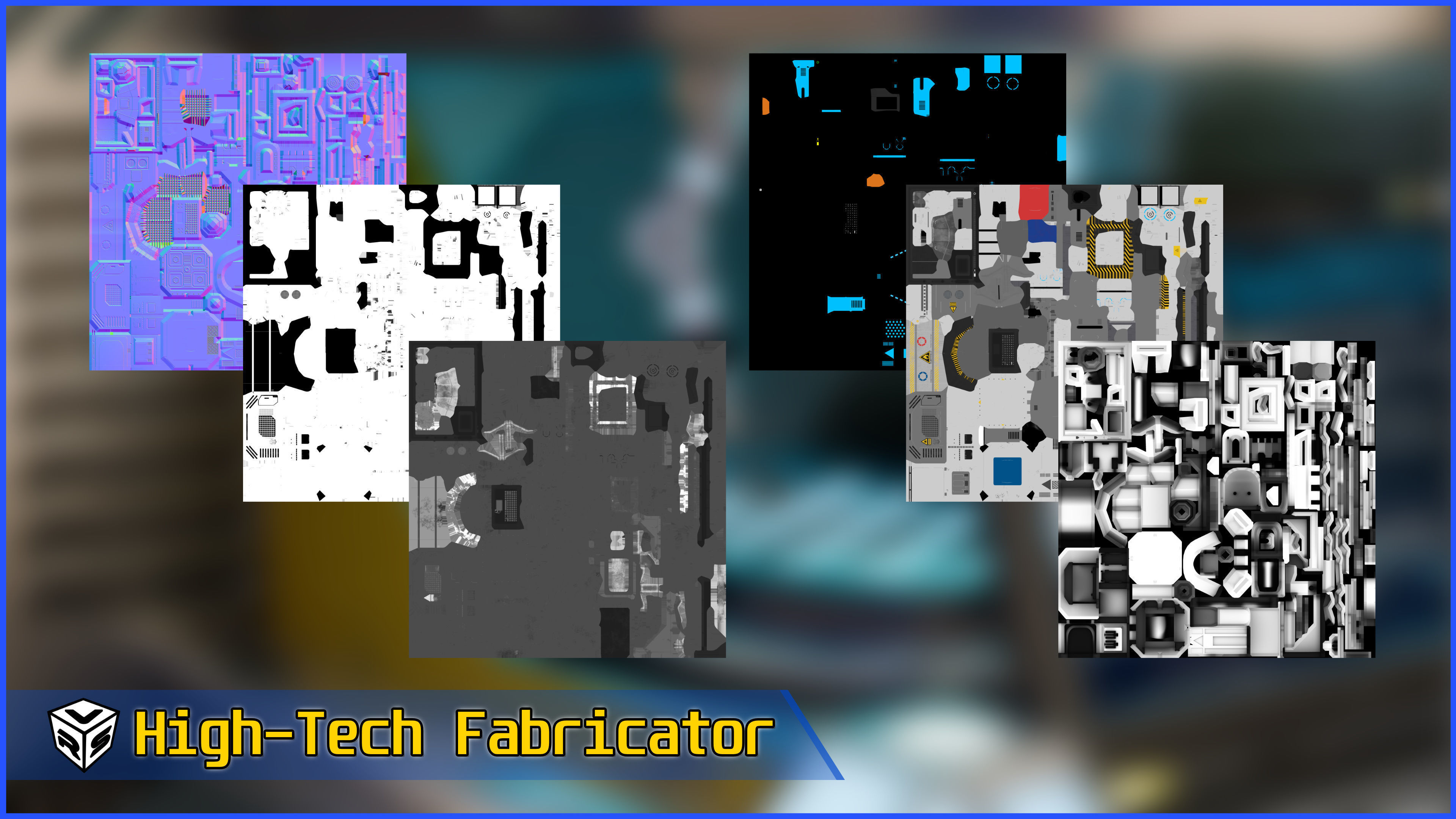 SciFi Fabricator Crafting Station - Game-Ready Low-Poly 3D Model Low-poly 3D model_9