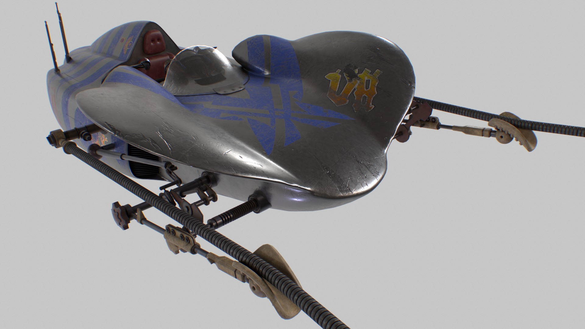 Starwars Anakin Podracer Low-poly 3D model_10