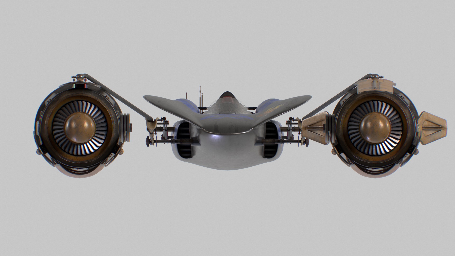 Starwars Anakin Podracer Low-poly 3D model_17