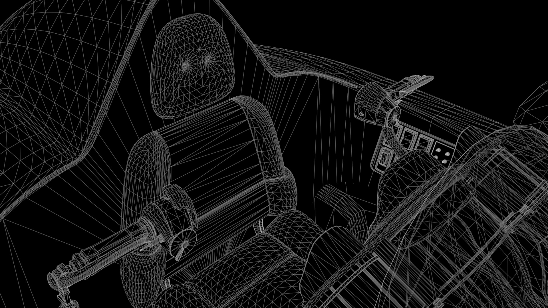 Starwars Anakin Podracer Low-poly 3D model_9