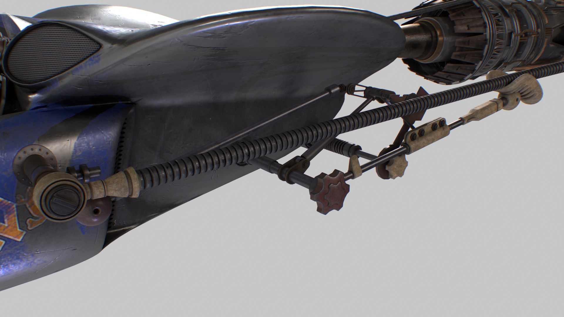 Starwars Anakin Podracer Low-poly 3D model_7