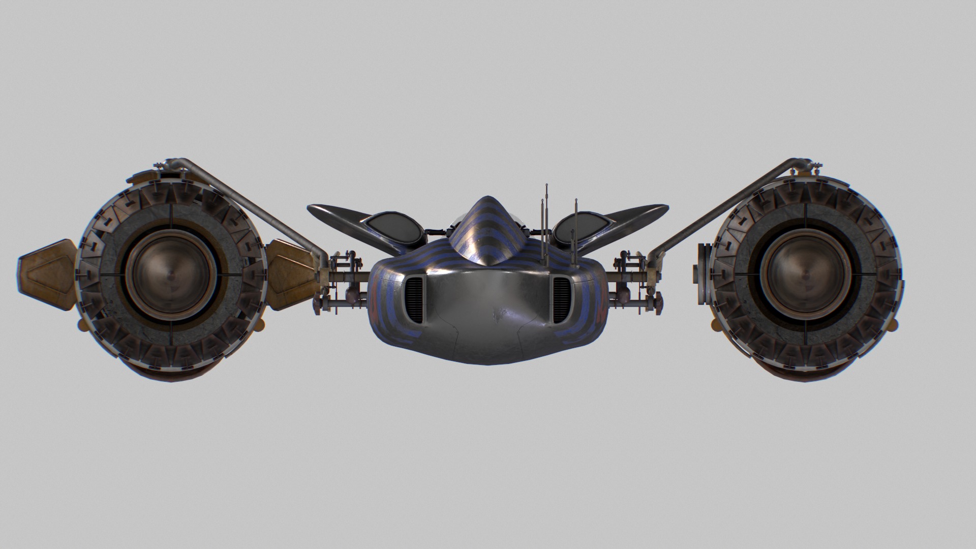 Starwars Anakin Podracer Low-poly 3D model_18