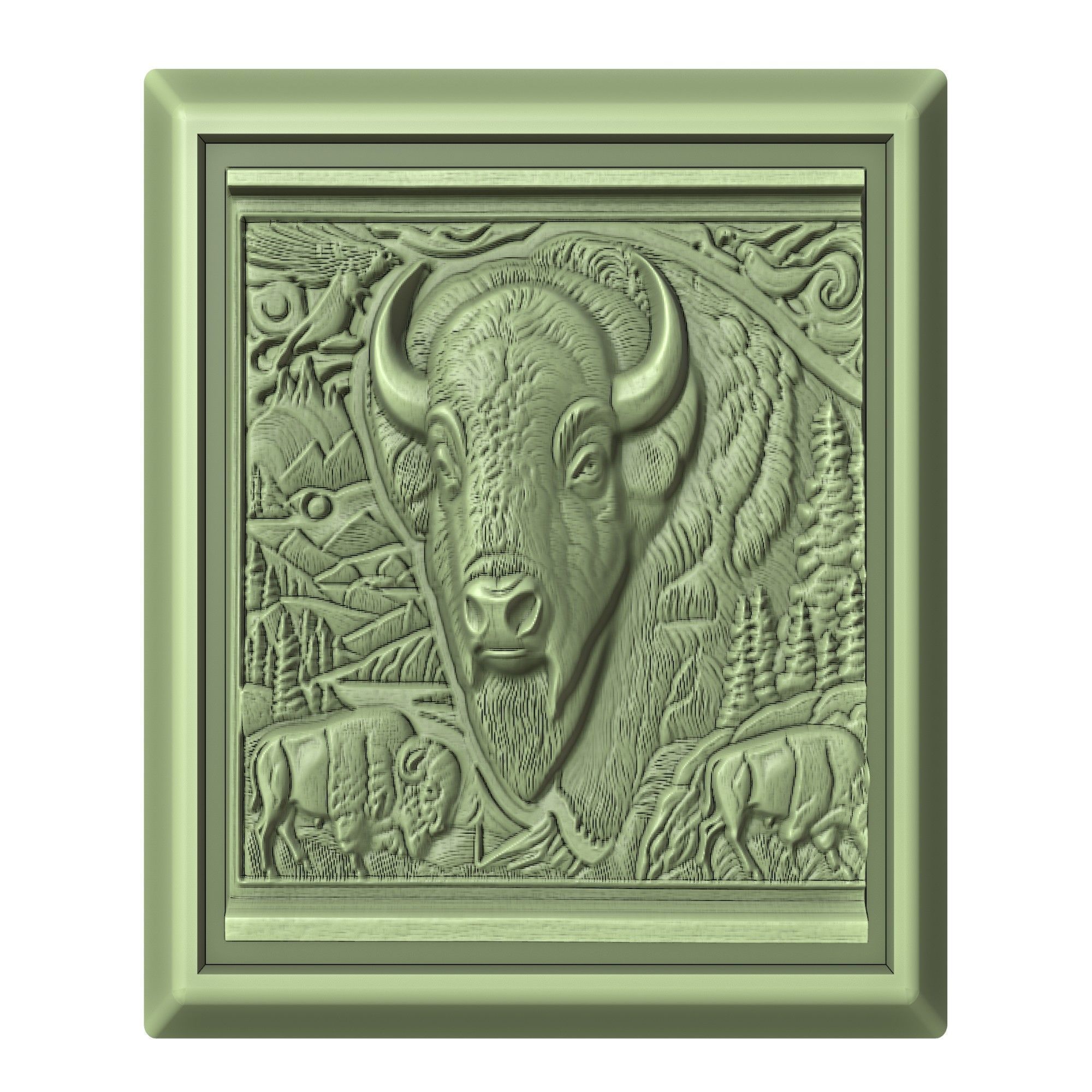 Bison Animal 3D print model_2