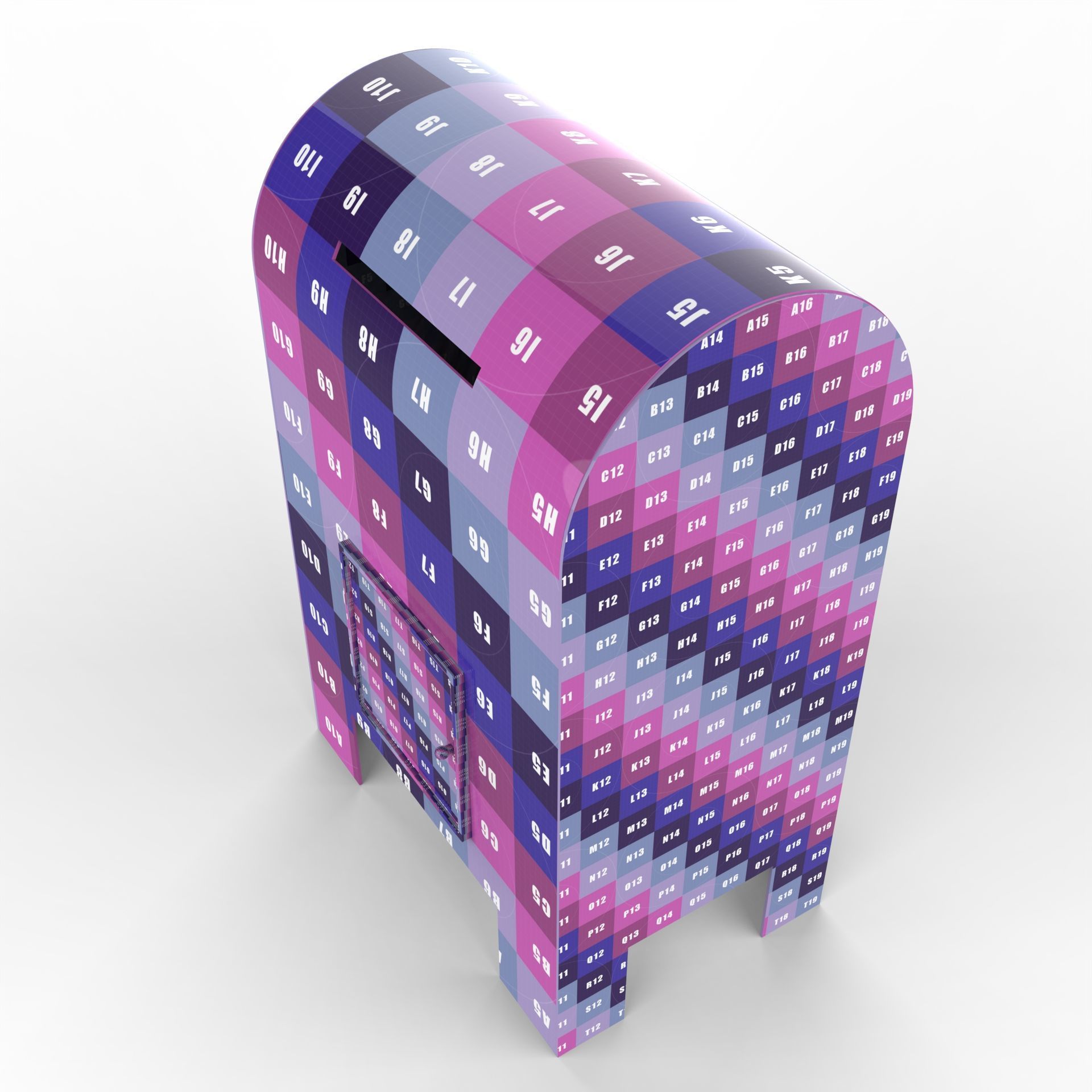 North Pole Mailbox for Letters to Santa Claus Christmas Texture_7