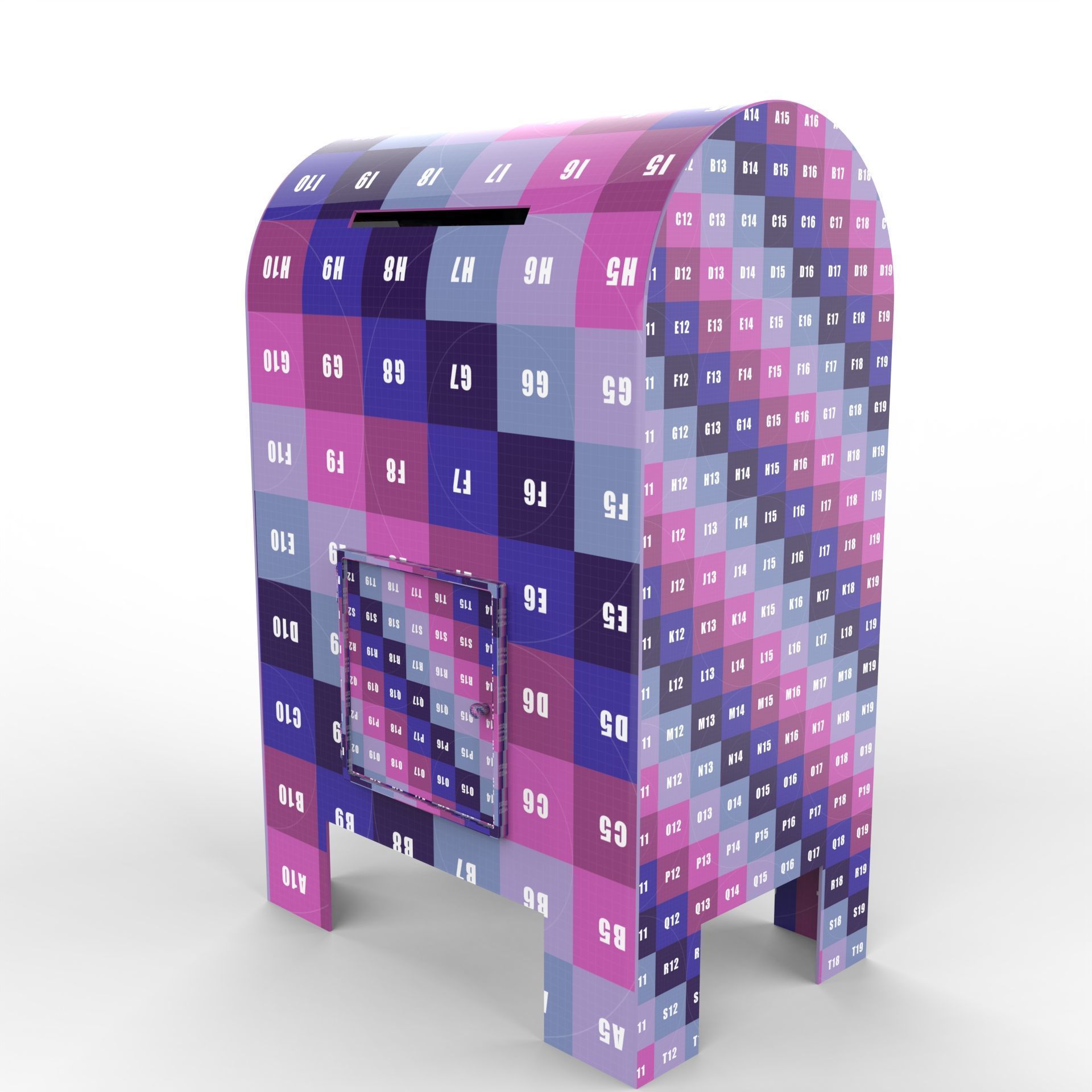 North Pole Mailbox for Letters to Santa Claus Christmas Texture_6