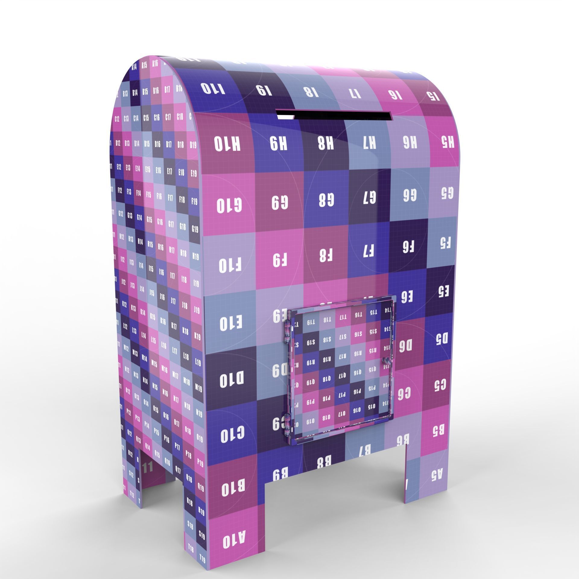 North Pole Mailbox for Letters to Santa Claus Christmas Texture_4