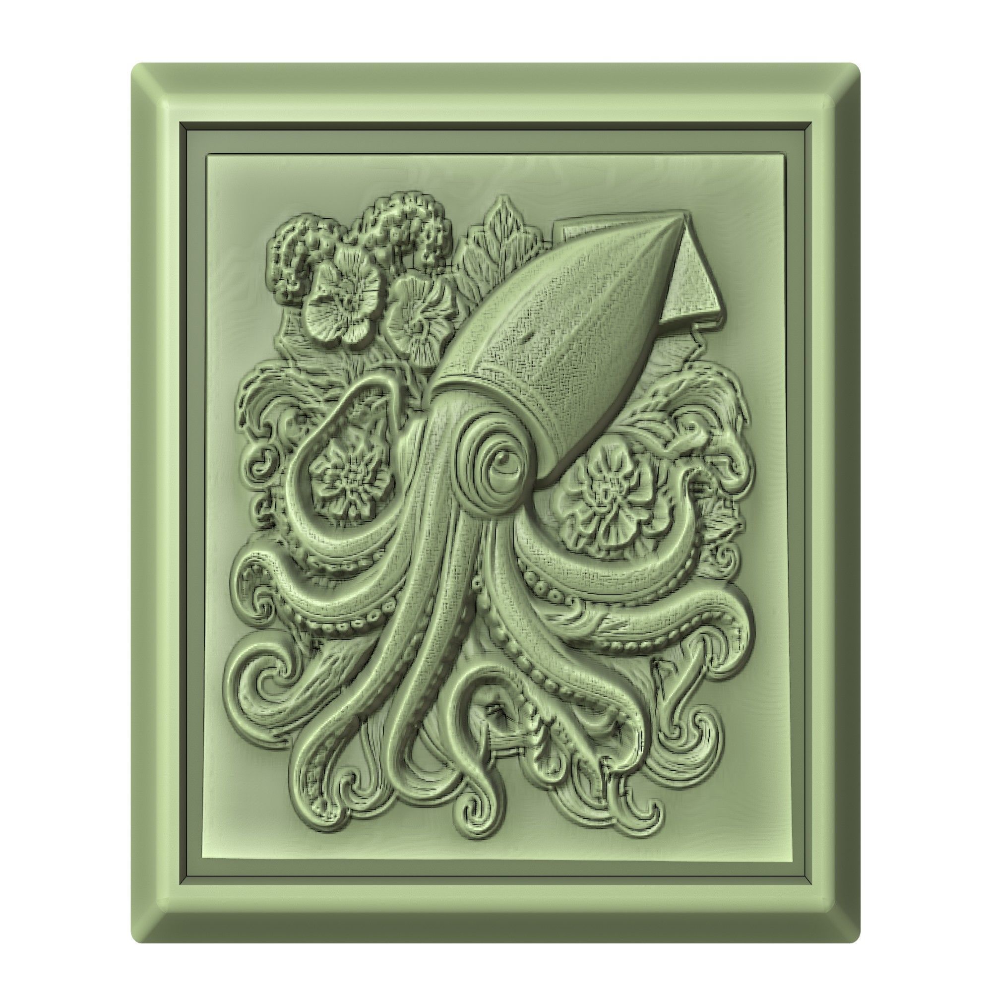 Squid Animal 3D print model_2