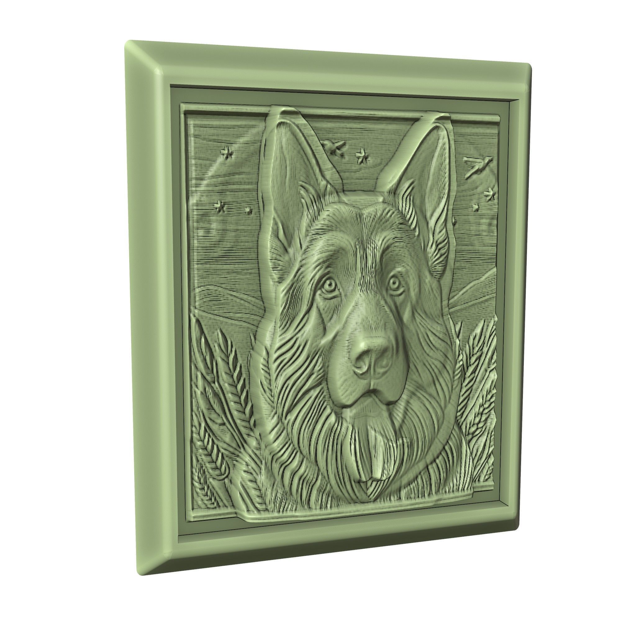 Dog German Shepherd Animal 3D print model_3