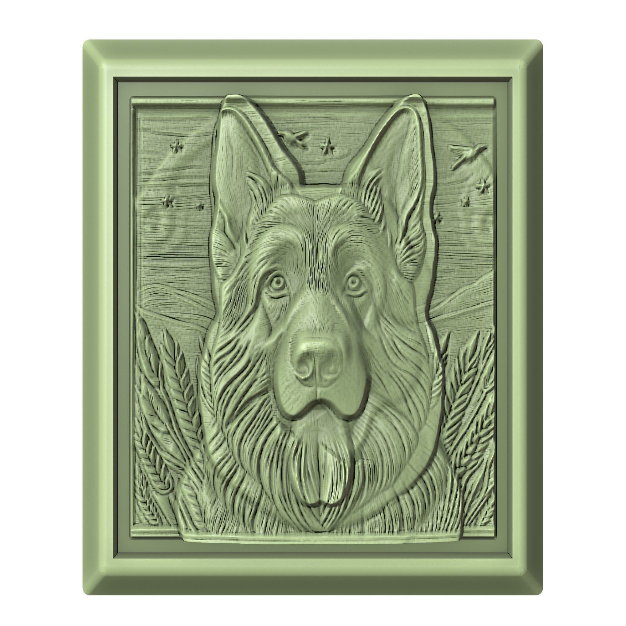 Dog German Shepherd Animal 3D print model_2