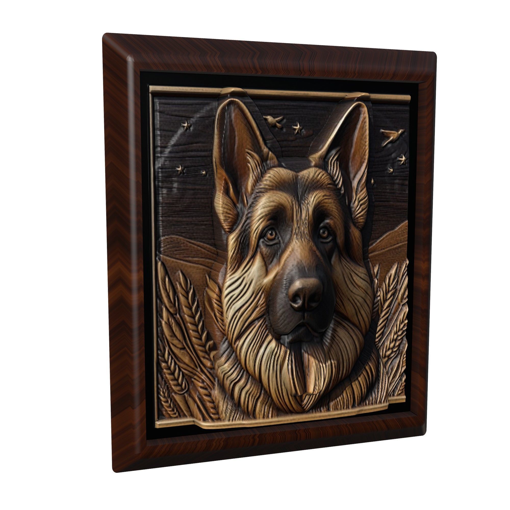 Dog German Shepherd Animal 3D print model_1