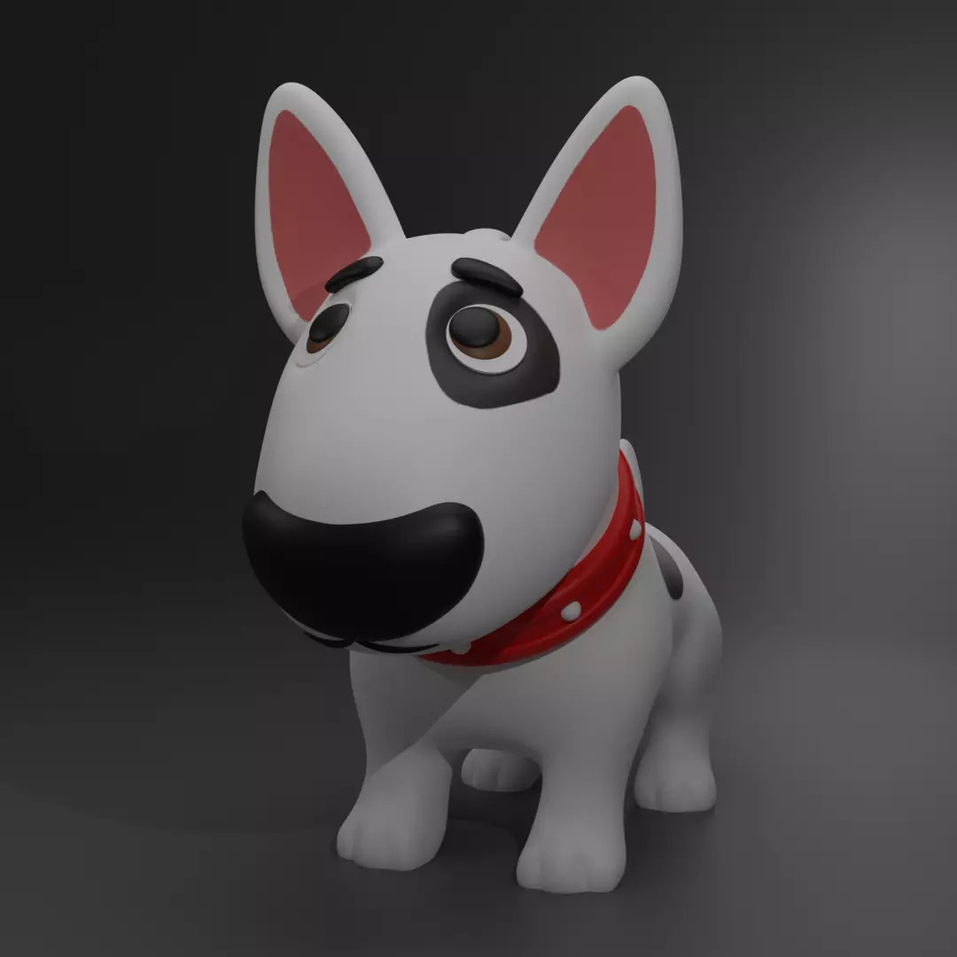 Bull Terrier Keychain 3D print model_0