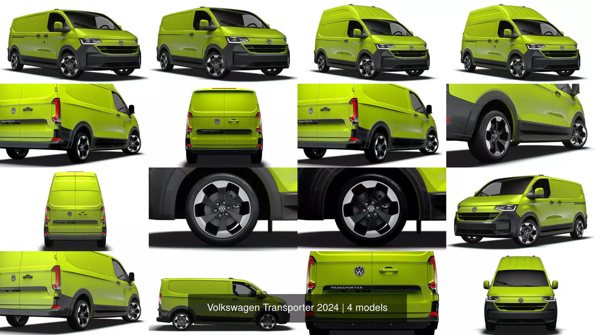 Volkswagen Transporter 2024 3D Model Collection_0