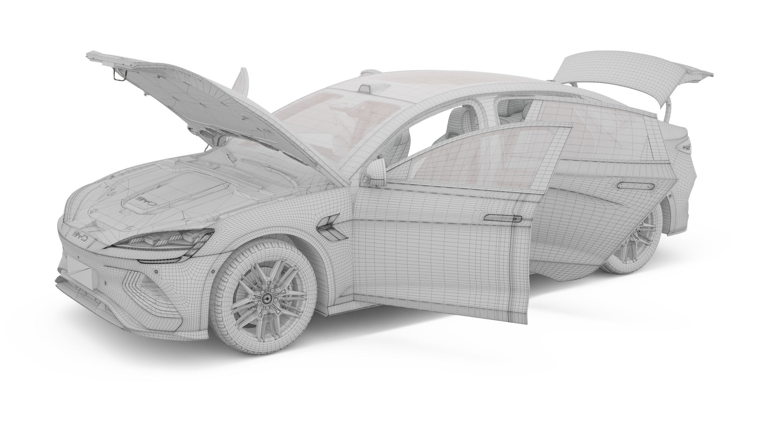 2025 BYD Seal With Interior 3D model_24