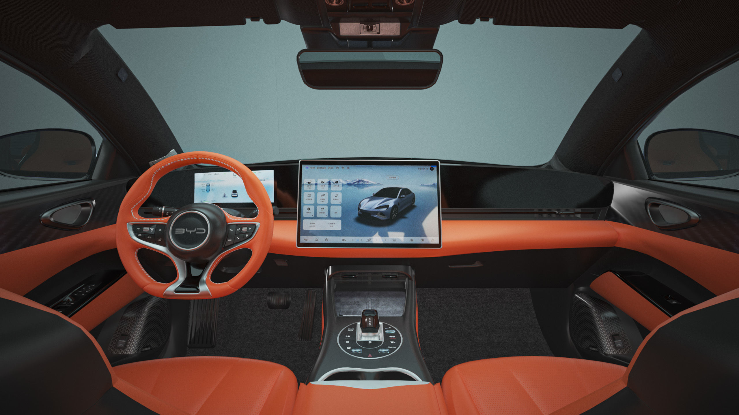 2025 BYD Seal With Interior 3D model_12