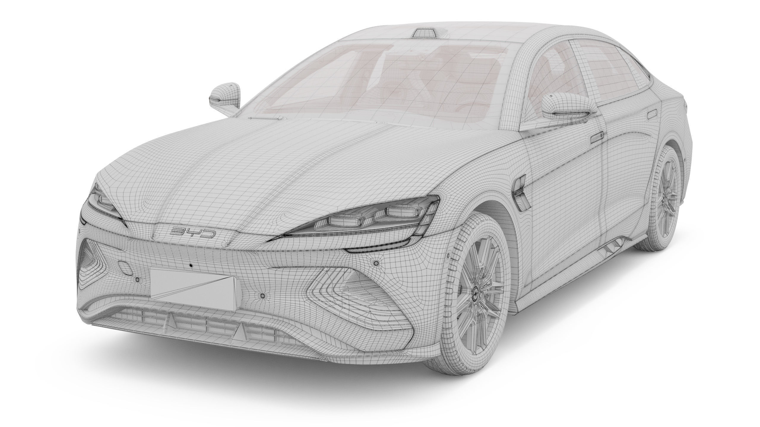 2025 BYD Seal With Interior 3D model_19