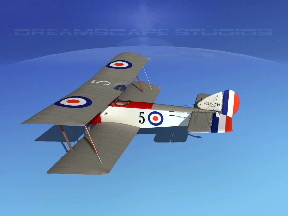 Sopwith Pup Fighter 3D model_11