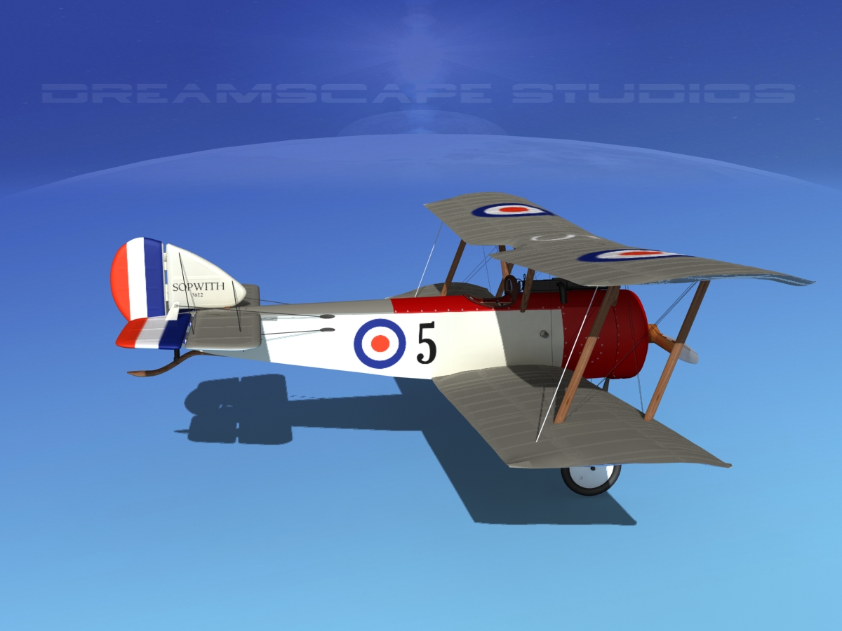 Sopwith Pup Fighter 3D model_6