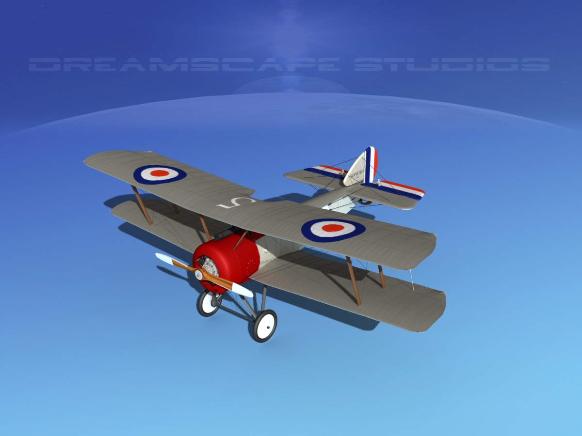 Sopwith Pup Fighter 3D model_13