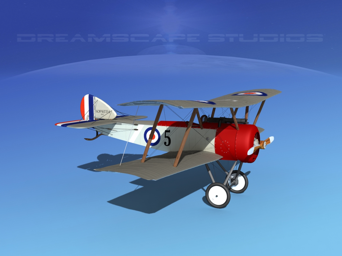 Sopwith Pup Fighter 3D model_8