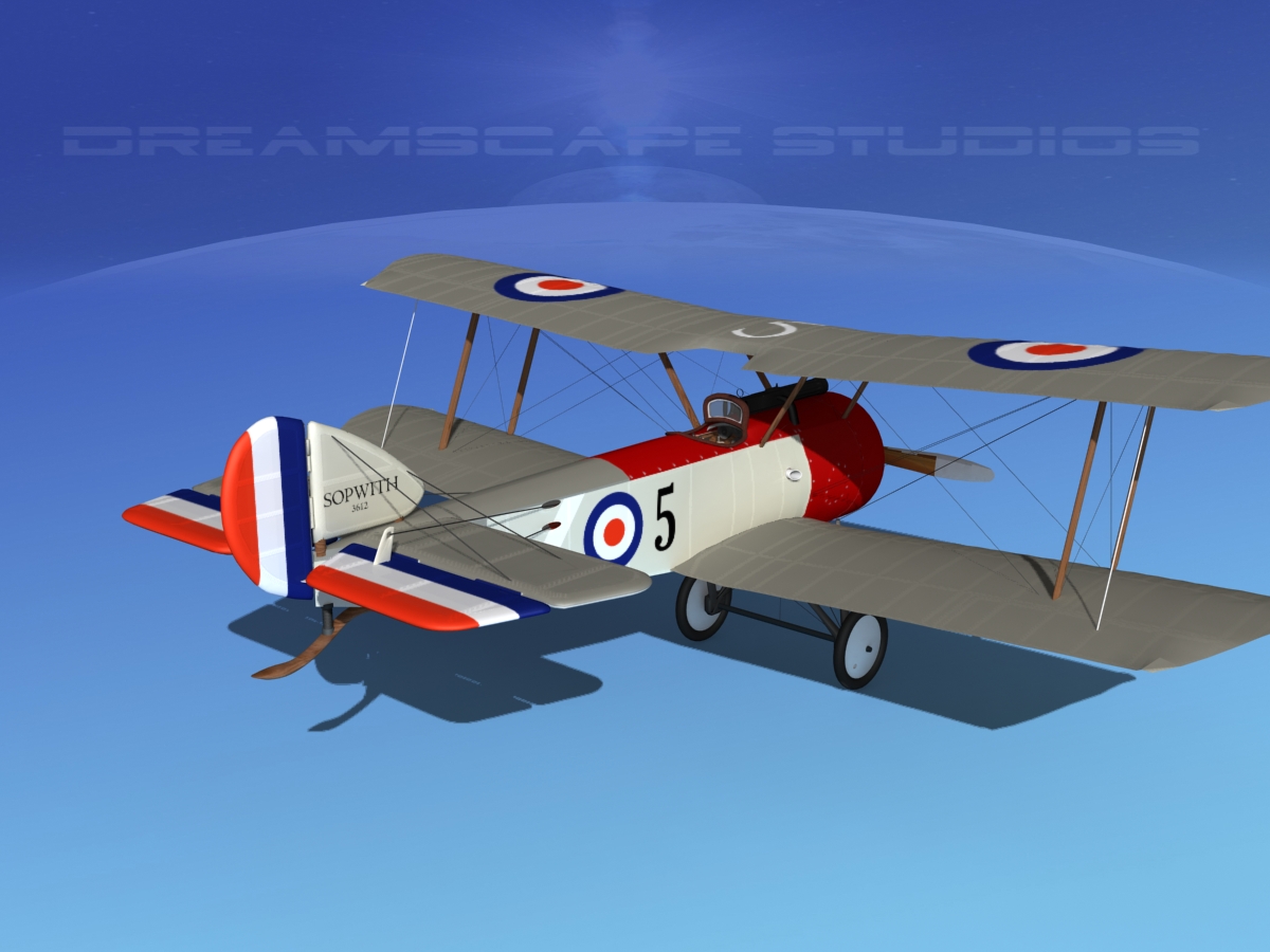 Sopwith Pup Fighter 3D model_9