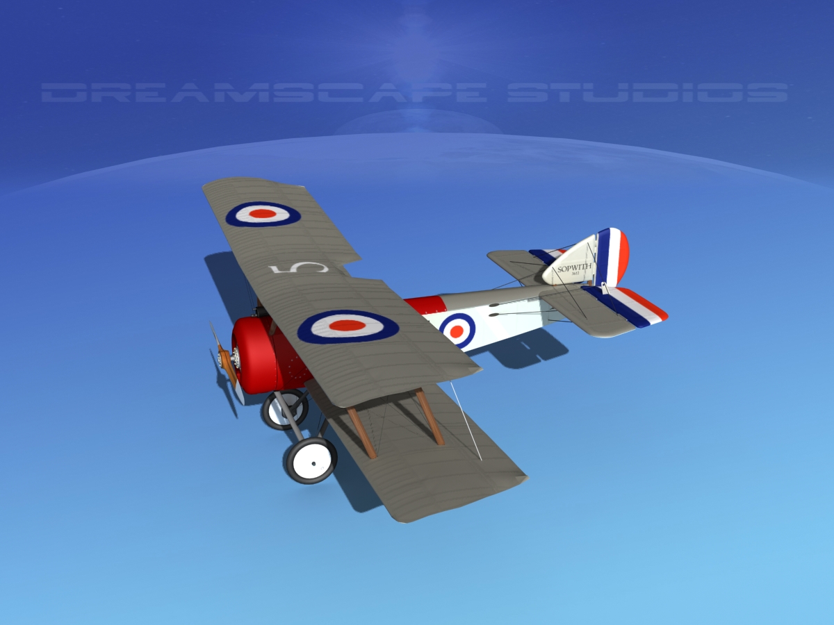 Sopwith Pup Fighter 3D model_12